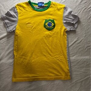 adidas Kids Yellow and Gray Shirt